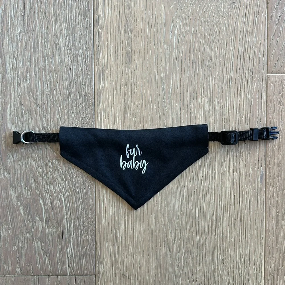 Fur Baby Black Pet Bandana Collar